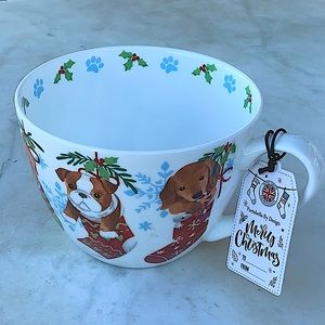 PORTOBELLO BY DESIGN “WARM WISHES” CHRISTMAS DOG STOCKINGS PORCELAIN ENGLAND